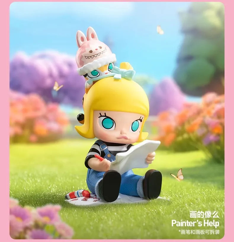 Hot Genuine Finding Mokoko Serie Blind Box Skullpanda Dimoo Molly Labubu Hirono Crybaby Hacipupu Mokoko Anime Figure Model Gift