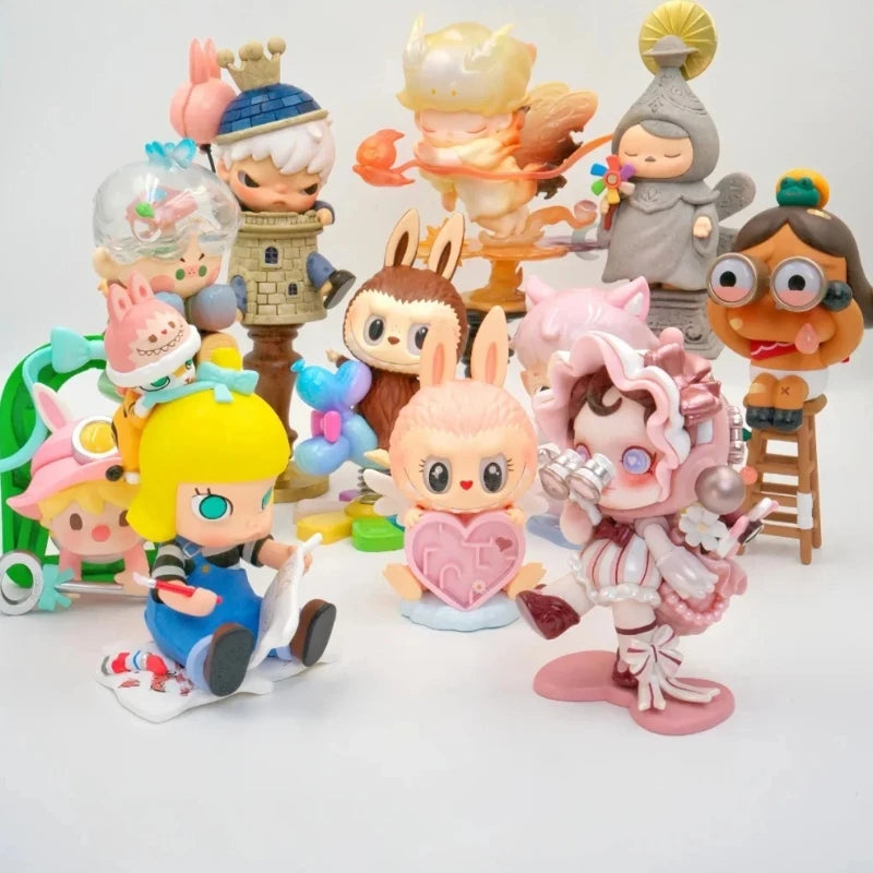 Hot Genuine Finding Mokoko Serie Blind Box Skullpanda Dimoo Molly Labubu Hirono Crybaby Hacipupu Mokoko Anime Figure Model Gift