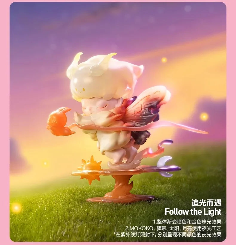 Hot Genuine Finding Mokoko Serie Blind Box Skullpanda Dimoo Molly Labubu Hirono Crybaby Hacipupu Mokoko Anime Figure Model Gift